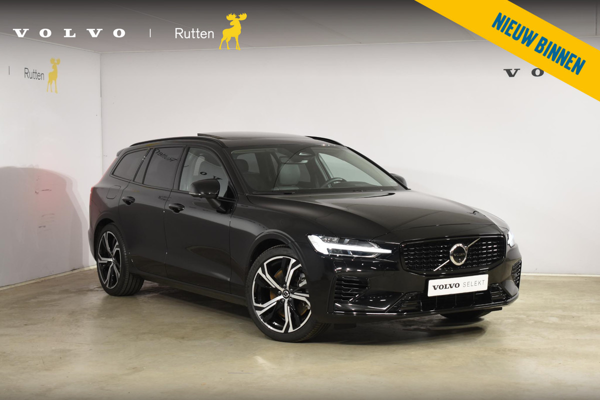 Volvo V60 T6 350PK Automaat Plug-in hybrid AWD Ultra Dark / Adaptieve Cruisecontrol / Panoramadak / Stoelverwarming v+a / Stuurverwarming / 360 Camera / Elektrische Stoelen / Head-up Display / 19" Volvo V60 T6 350PK Automaat Plug-in hybrid AWD Ultra Dark / Adaptieve Cruisecontrol / Panoramadak / Stoelverwarming v+a / Stuurverwarming / 360 Camera / Elektrische Stoelen / Head-up Display / 19"