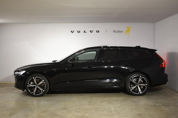 Volvo V60 T6 350PK Automaat Plug-in hybrid AWD Ultra Dark / Adaptieve Cruisecontrol / Panoramadak / Stoelverwarming v+a / Stuurverwarming / 360 Camera / Elektrische Stoelen / Head-up Display / 19"
