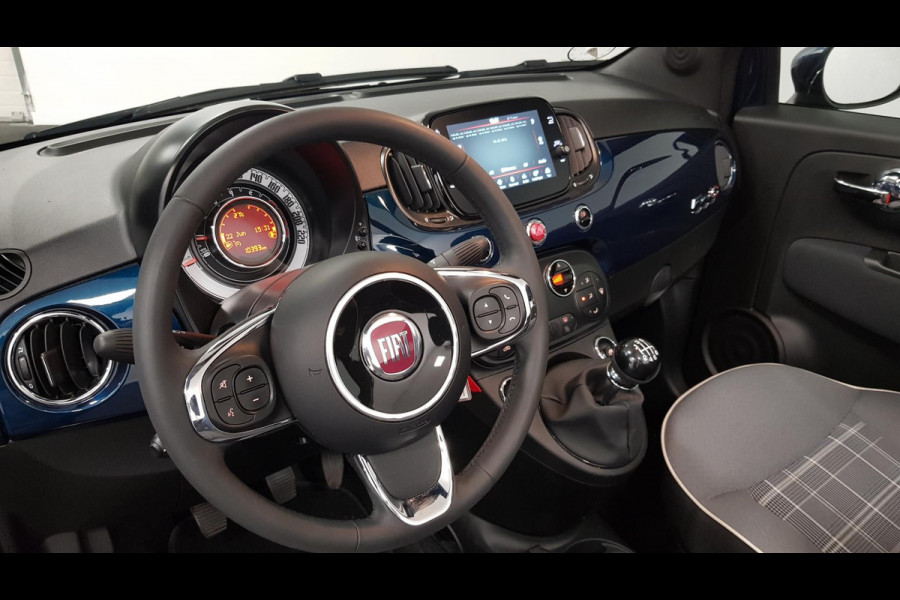 Fiat 500C 1.0 Hybrid Lounge Plus Navigatie Cruise Control Parkeer Sensoren Climate Control DAB Lichtmetalen Velgen