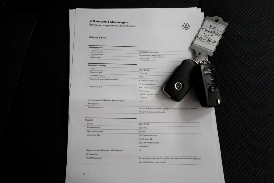 Volkswagen Transporter T6 2.0 TSI L1H1 Benzine DSG-Automaat Comfortline Achterklep 01-2020