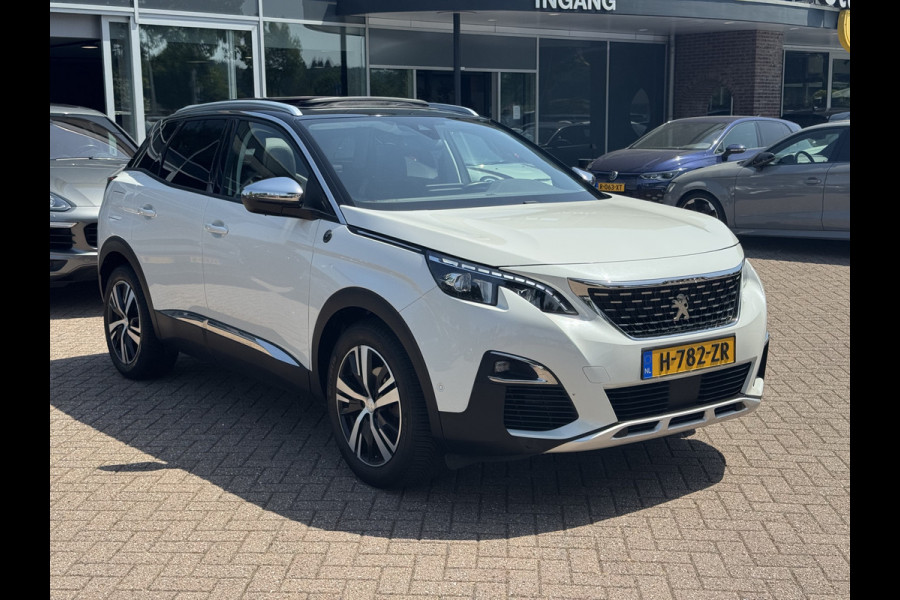 Peugeot 3008 1.2 PureTech GT-Line / Trekhaak / Panoramadak / Camera / 18'' / Half leder / Navigatie / Stoelverwarming / DAB / Dodehoek / Apple Carplay / Stoelverwarming / Cruise Control