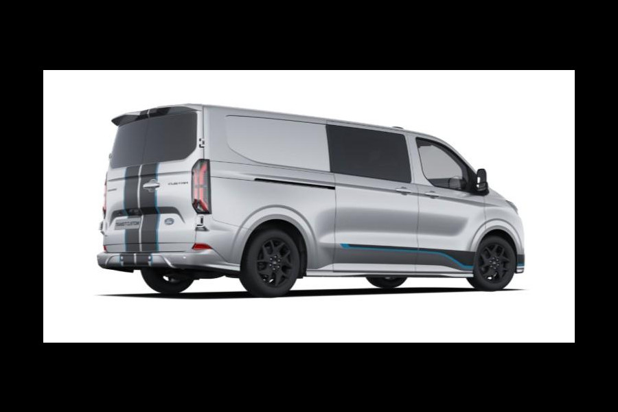 Ford Transit Custom 320 2.5 PHEV L2H1 Sport DC 233pk | | Dubbele Cabine | Dubbele zijschuifdeur | Inklapbare trekhaak | 19 inch lichtmetalen Sport velgen (mat zwart) | Verwarmbaar stuurwiel | Navigatie systeem