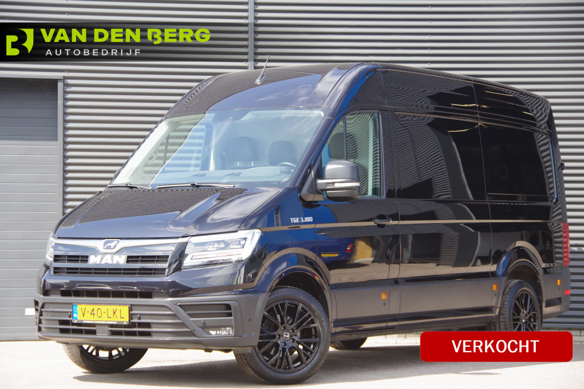 MAN TGE 3.180 35 2.0 L3H3 3-ZITS, AUT. LED, TREKHAAK, CAMERA, CRUISE, CLIMA, NAVI, PDC RONDOM, LEDER STUUR, STUUR VERWARMING, VOORRUIT V