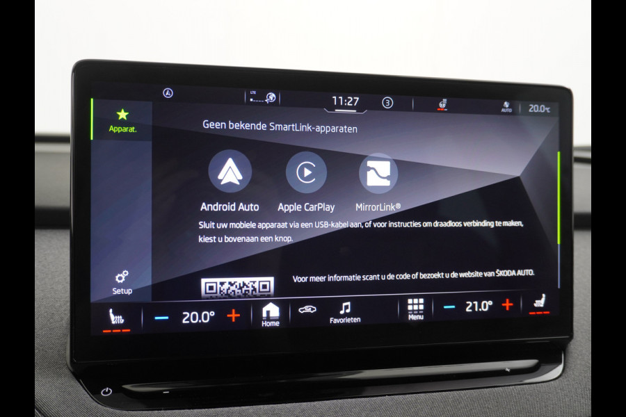 Škoda ENYAQ iV 60 Navi Ecc Adaptive-Cruise Camera Apple Carplay Android Keyless Led Pdc Dab Business Edition Plus Stoelverwarming Bluetooth Dodehoek detector Draadloze tel.lader Rijstrooksensor Regen-Lichtsensor Origineel Nederlandse 1e Eigenaar Auto nieuwprijs €51.910,-