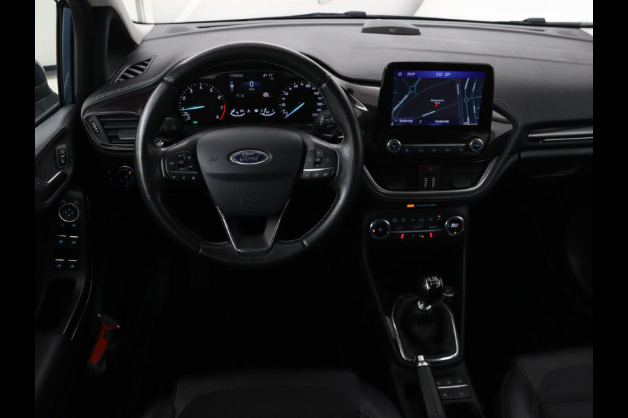 Ford Fiesta 1.0 EcoBoost Vignale | 125pk | Stoel & stuurverwarming | Half leder | B&O Sound | Trekhaak | Carplay | Keyless | Camera | Climate control | Park Assist | Cruise control | Navigatie