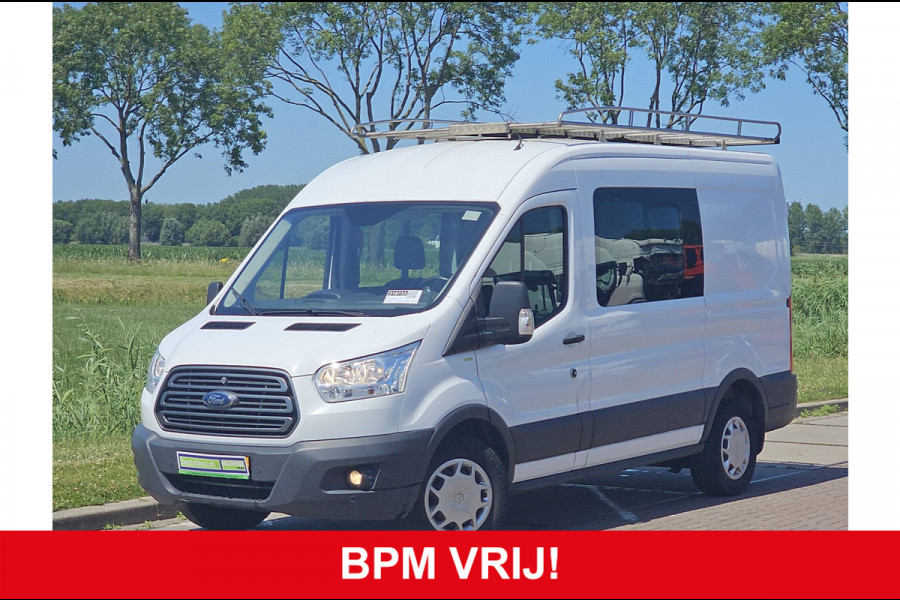 Ford Transit 330 2.0 TDCI L2H2 DC Airco Trekhaak Imperiaal-Trap Oh-Historie 1e Eigenaar Euro6!