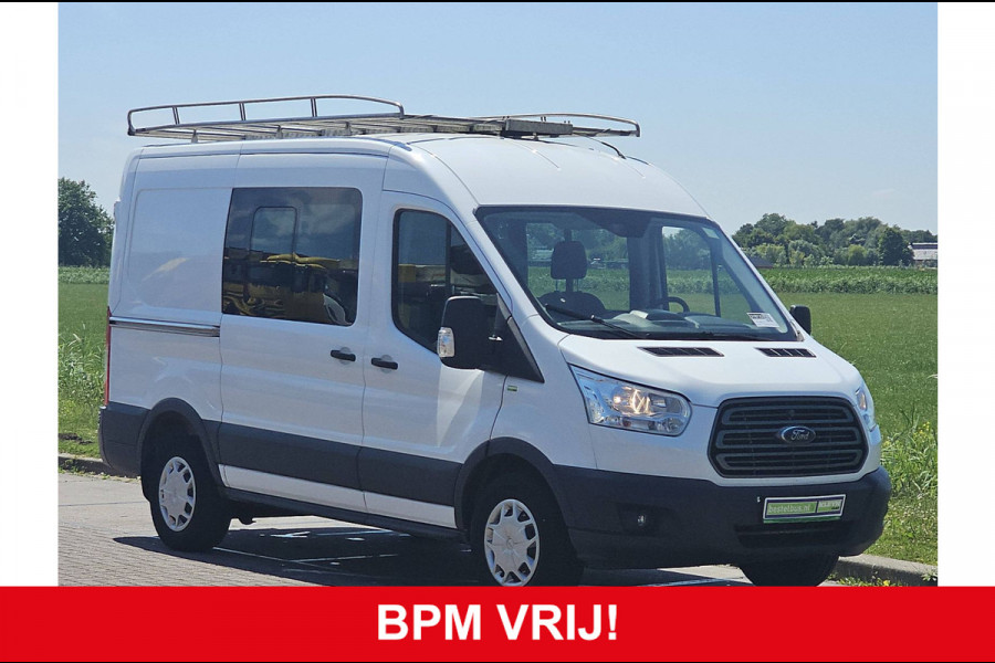 Ford Transit 330 2.0 TDCI L2H2 DC Airco Trekhaak Imperiaal-Trap Oh-Historie 1e Eigenaar Euro6!