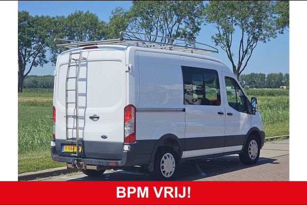 Ford Transit 330 2.0 TDCI L2H2 DC Airco Trekhaak Imperiaal-Trap Oh-Historie 1e Eigenaar Euro6!