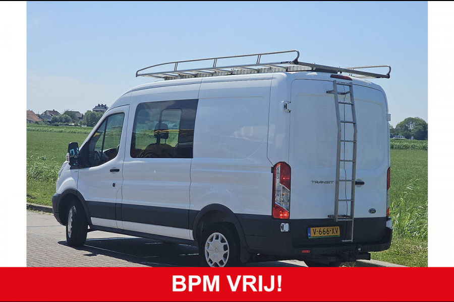 Ford Transit 330 2.0 TDCI L2H2 DC Airco Trekhaak Imperiaal-Trap Oh-Historie 1e Eigenaar Euro6!