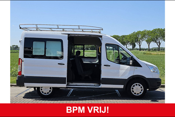 Ford Transit 330 2.0 TDCI L2H2 DC Airco Trekhaak Imperiaal-Trap Oh-Historie 1e Eigenaar Euro6!