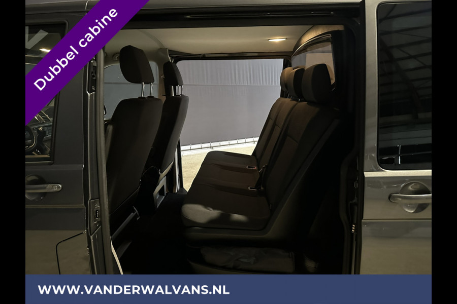 Volkswagen Transporter 2.0 TDI 150pk Automaat L2H1 Dubbele Cabine Euro6 Airco | 5-Zits | Navigatie | 2x Zijdeur | Cruisecontrol, LM velgen, Parkeersensoren, 2500kg Trekhaak