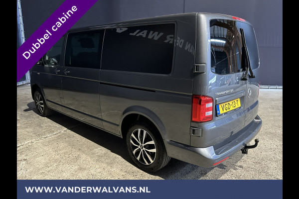 Volkswagen Transporter 2.0 TDI 150pk Automaat L2H1 Dubbele Cabine Euro6 Airco | 5-Zits | Navigatie | 2x Zijdeur | Cruisecontrol, LM velgen, Parkeersensoren, 2500kg Trekhaak