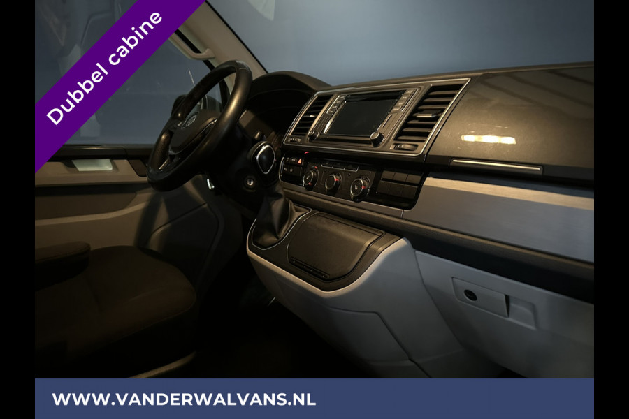 Volkswagen Transporter 2.0 TDI 150pk Automaat L2H1 Dubbele Cabine Euro6 Airco | 5-Zits | Navigatie | 2x Zijdeur | Cruisecontrol, LM velgen, Parkeersensoren, 2500kg Trekhaak