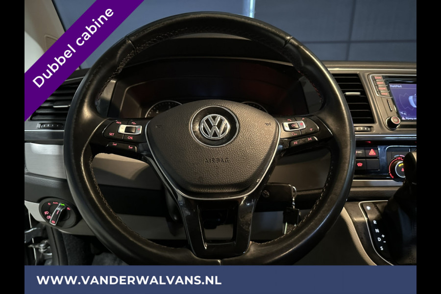 Volkswagen Transporter 2.0 TDI 150pk Automaat L2H1 Dubbele Cabine Euro6 Airco | 5-Zits | Navigatie | 2x Zijdeur | Cruisecontrol, LM velgen, Parkeersensoren, 2500kg Trekhaak