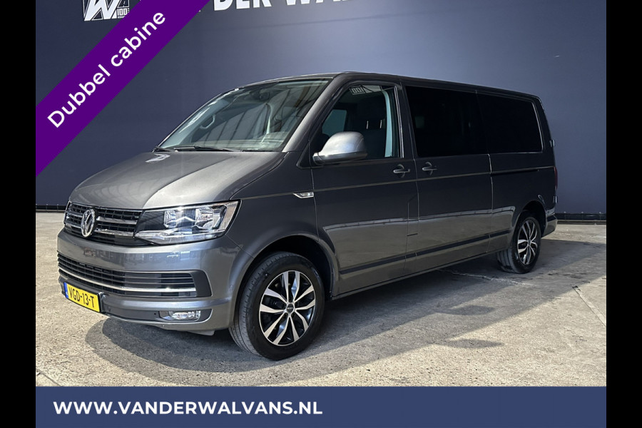 Volkswagen Transporter 2.0 TDI 150pk Automaat L2H1 Dubbele Cabine Euro6 Airco | 5-Zits | Navigatie | 2x Zijdeur | Cruisecontrol, LM velgen, Parkeersensoren, 2500kg Trekhaak