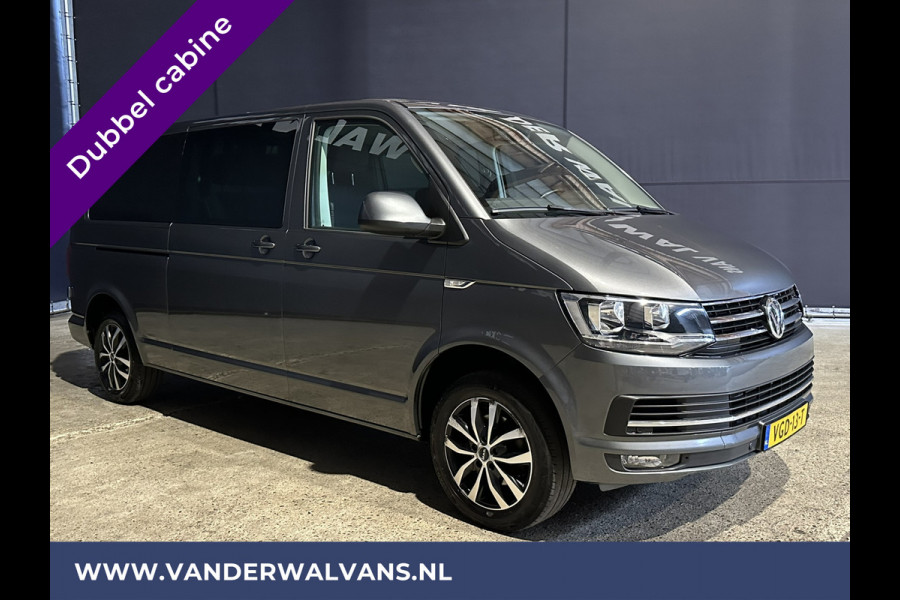 Volkswagen Transporter 2.0 TDI 150pk Automaat L2H1 Dubbele Cabine Euro6 Airco | 5-Zits | Navigatie | 2x Zijdeur | Cruisecontrol, LM velgen, Parkeersensoren, 2500kg Trekhaak