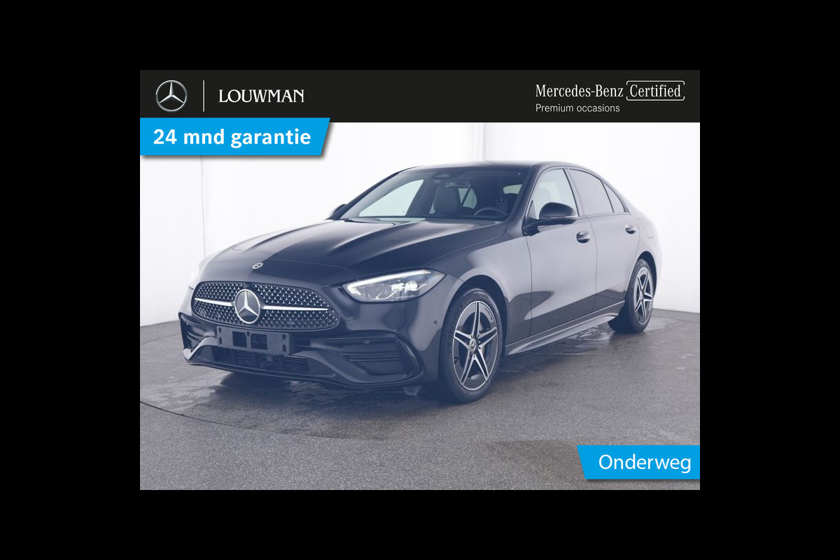 Mercedes-Benz C-Klasse 300 e AMG Plug-In Hybride | AMG Line | Night Pakket | Led Koplampen | Stuur en Stoelverwarming | Inclusief 24 maanden MB Certified garantie voor Europa.