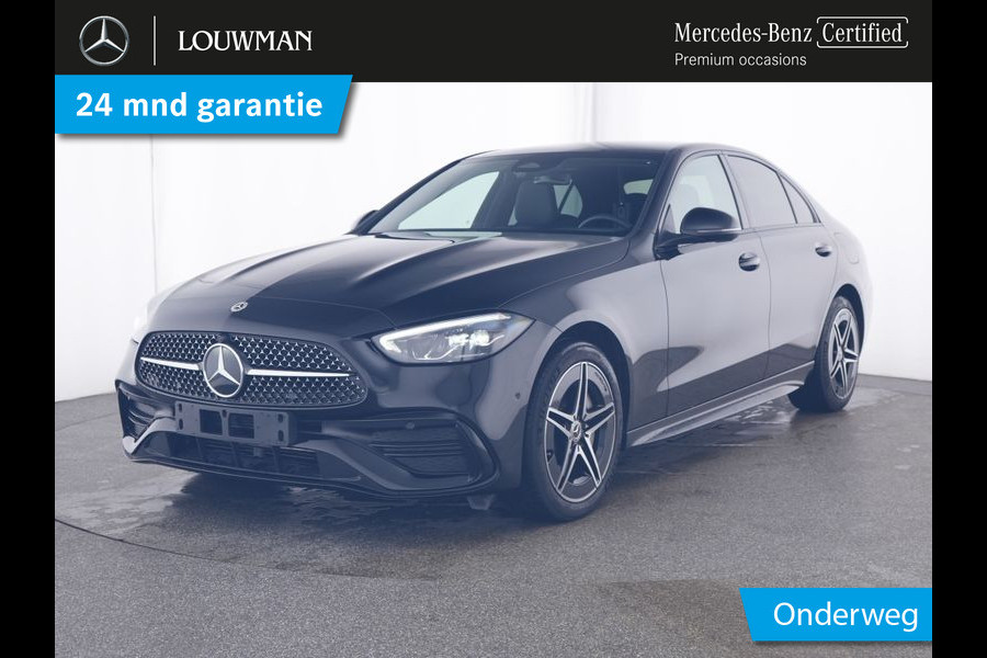 Mercedes-Benz C-Klasse 300 e AMG Plug-In Hybride | AMG Line | Night Pakket | Led Koplampen | Stuur en Stoelverwarming | Inclusief 24 maanden MB Certified garantie voor Europa.