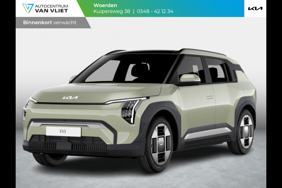 Kia EV3 Plus 58.3 kWh | Levering September | Navi | 17" | Adapt. Cruise | Clima | PDC | Dakrails | Stoel&Stuurverw. | Priv Glass | BSM | Private Lease € 516,- Actie !