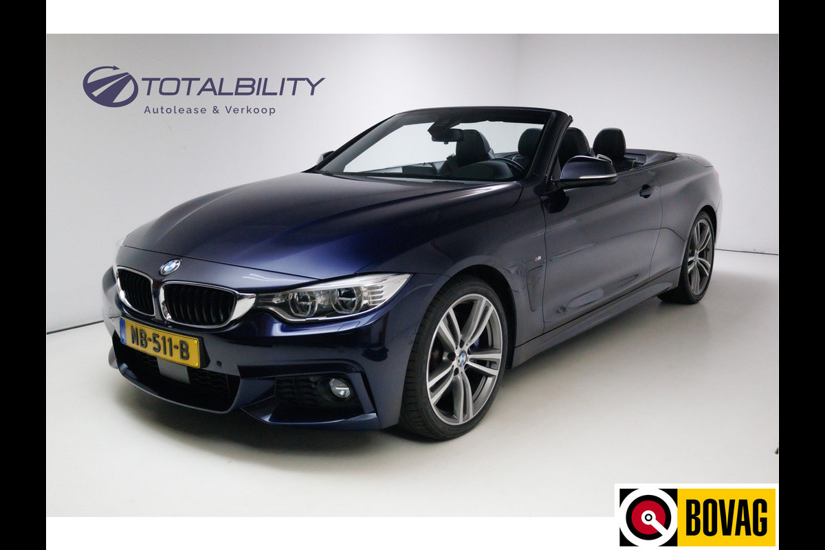 BMW 4 Serie Cabrio 435i M Sport VOL! Individual leren interieur, Head-up, Harman kardon, Adaptive cruise, Stoel-stuurverwarming Airscarff, Navigatie, Achteruitrijcamera, Shadowline BMW 4 Serie Cabrio 435i M Sport VOL! Individual leren interieur, Head-up, Harman kardon, Adaptive cruise, Stoel-stuurverwarming Airscarff, Navigatie, Achteruitrijcamera, Shadowline