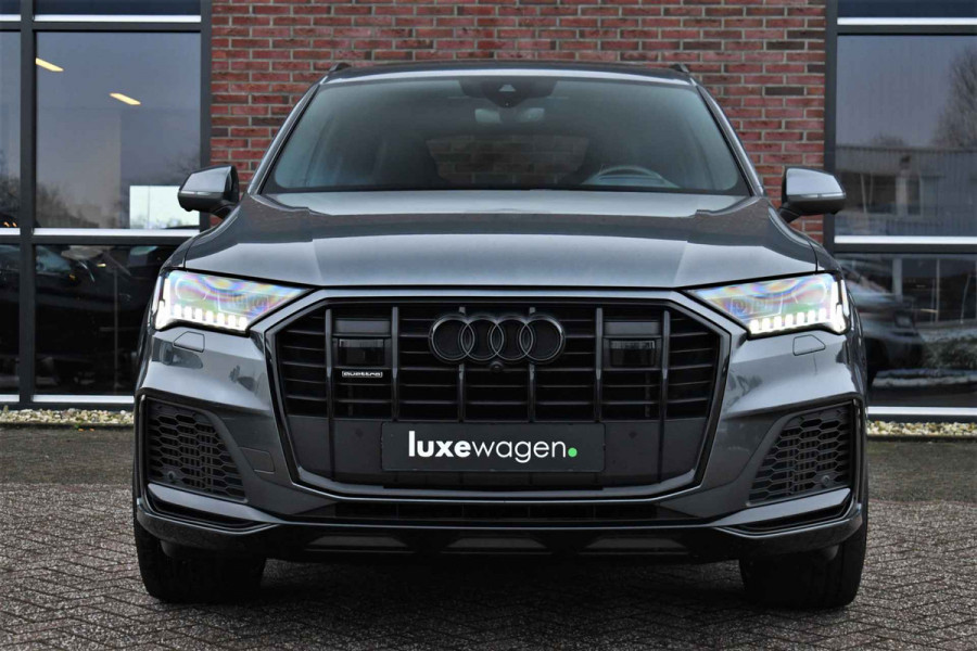 Audi Q7 55 TFSI quattro S-Line 7-pers Pano S-zetels Trekh ACC HUD B&O 360 Soft-close