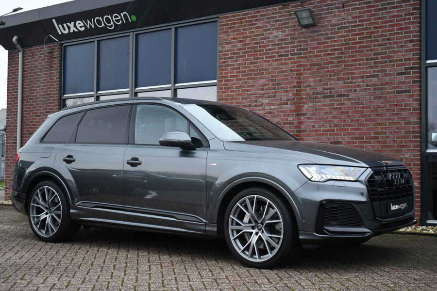 Audi Q7 55 TFSI quattro S-Line 7-pers Pano S-zetels Trekh ACC HUD B&O 360 Soft-close
