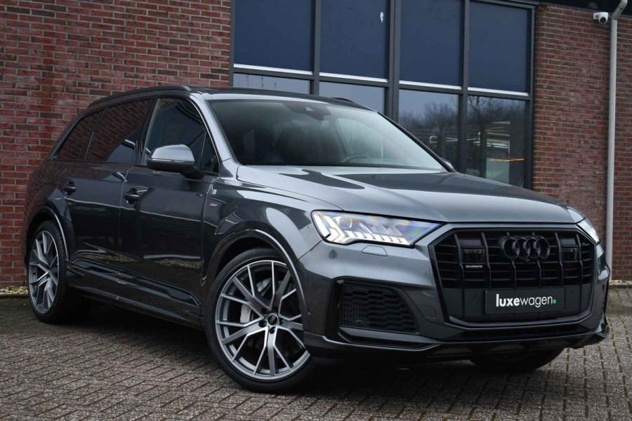 Audi Q7 55 TFSI quattro S-Line 7-pers Pano S-zetels Trekh ACC HUD B&O 360 Soft-close