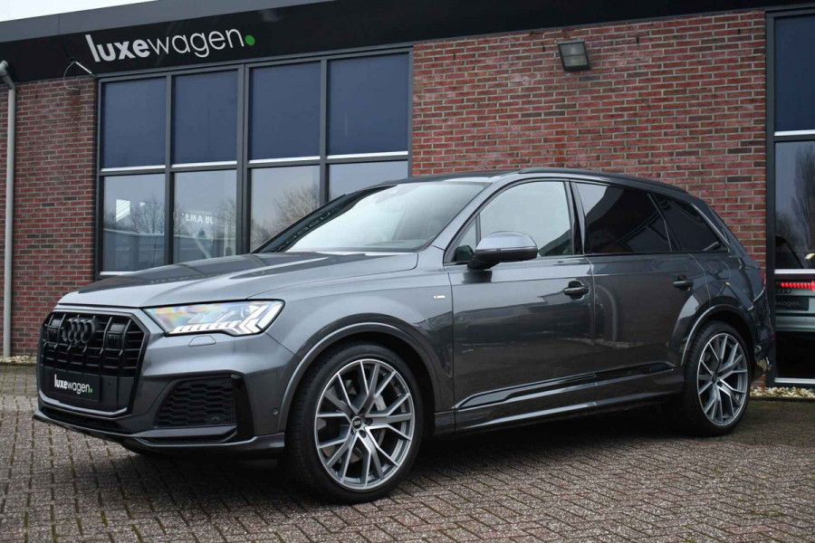 Audi Q7 55 TFSI quattro S-Line 7-pers Pano S-zetels Trekh ACC HUD B&O 360 Soft-close