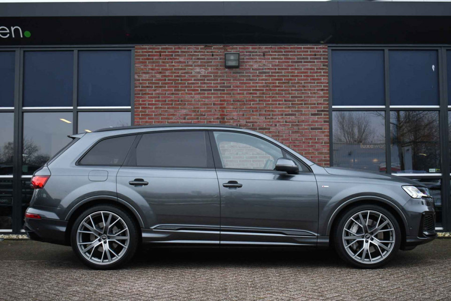 Audi Q7 55 TFSI quattro S-Line 7-pers Pano S-zetels Trekh ACC HUD B&O 360 Soft-close