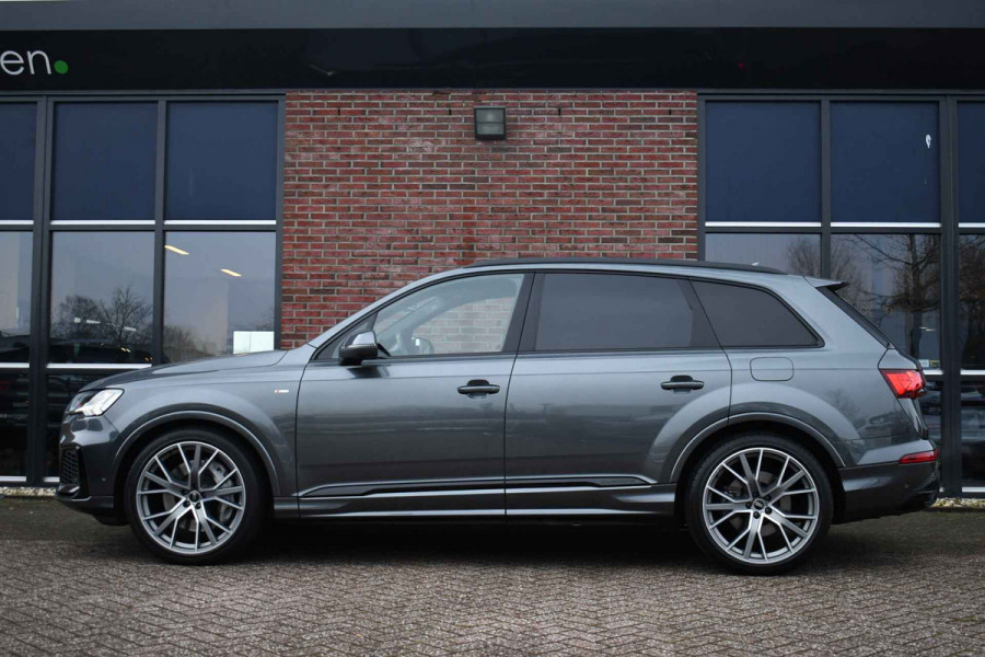 Audi Q7 55 TFSI quattro S-Line 7-pers Pano S-zetels Trekh ACC HUD B&O 360 Soft-close