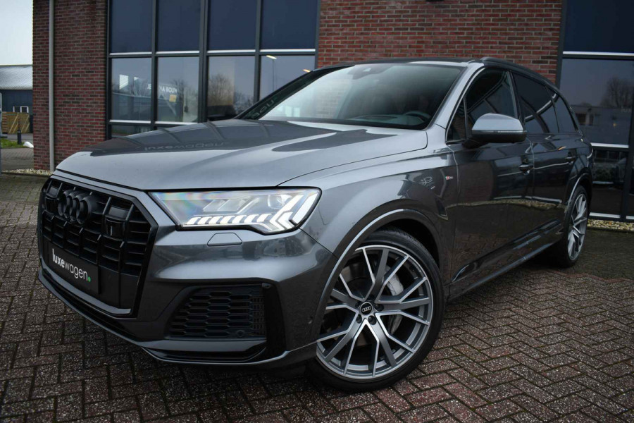 Audi Q7 55 TFSI quattro S-Line 7-pers Pano S-zetels Trekh ACC HUD B&O 360 Soft-close