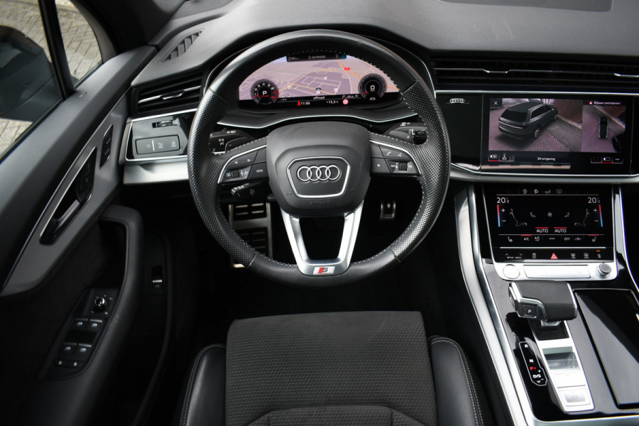 Audi Q7 55 TFSI quattro grijs-kenteken Pano 360-cam 21inch 4wielbest laser-LED