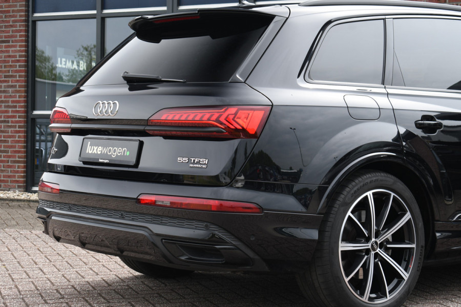 Audi Q7 55 TFSI quattro grijs-kenteken Pano 360-cam 21inch 4wielbest laser-LED