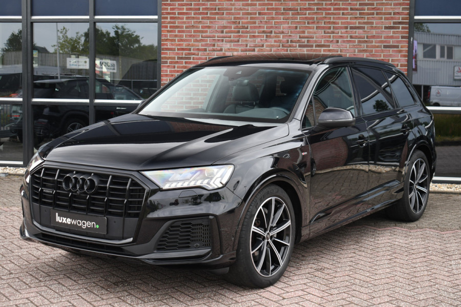 Audi Q7 55 TFSI quattro grijs-kenteken Pano 360-cam 21inch 4wielbest laser-LED