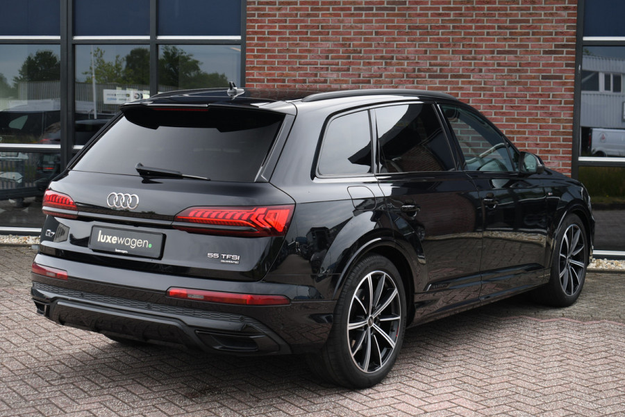 Audi Q7 55 TFSI quattro grijs-kenteken Pano 360-cam 21inch 4wielbest laser-LED