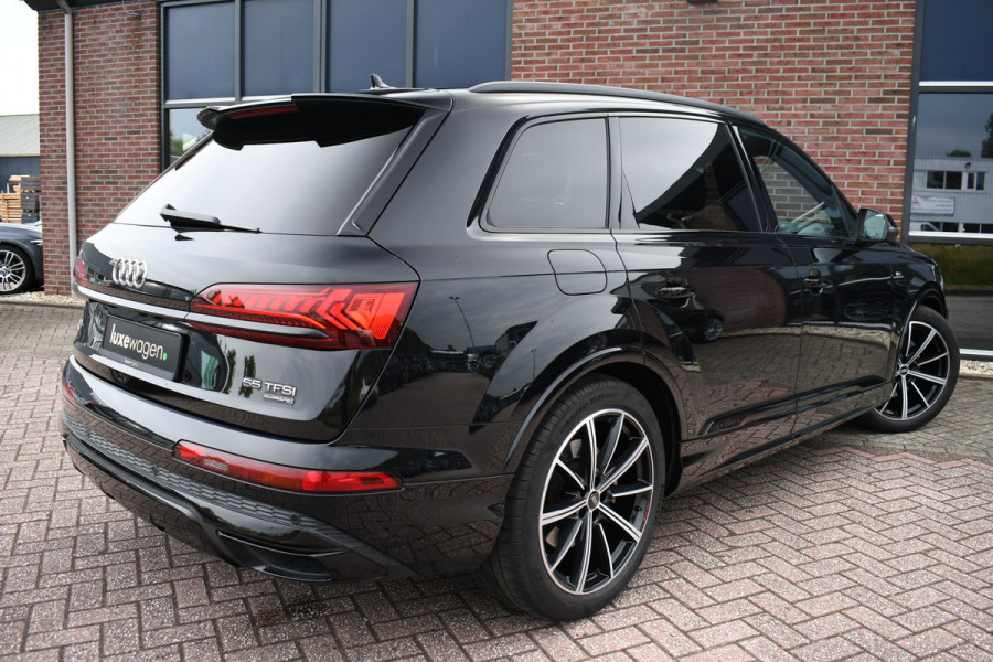 Audi Q7 55 TFSI quattro grijs-kenteken Pano 360-cam 21inch 4wielbest laser-LED
