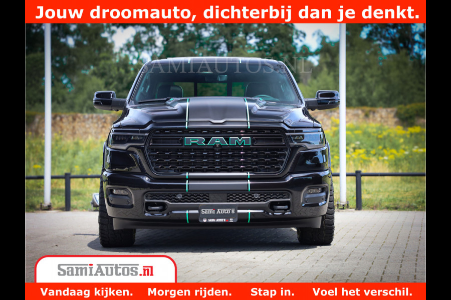 Dodge Ram 1500 Limited Night High Output 540HP 706Nm | Massage + Full Option | De Meest Luxe en Volle Pick-Up in zijn Klasse | Comfortabele Dubbele Cabine met Royale 5 Zitplaatsen | BPM vrij | Nu Leverbaar uit Voorraad | Voorraad Nr 2320 - 5138