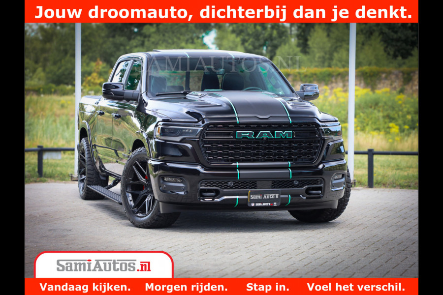 Dodge Ram 1500 Limited Night High Output 540HP 706Nm | Massage + Full Option | De Meest Luxe en Volle Pick-Up in zijn Klasse | Comfortabele Dubbele Cabine met Royale 5 Zitplaatsen | BPM vrij | Nu Leverbaar uit Voorraad | Voorraad Nr 2320 - 5138
