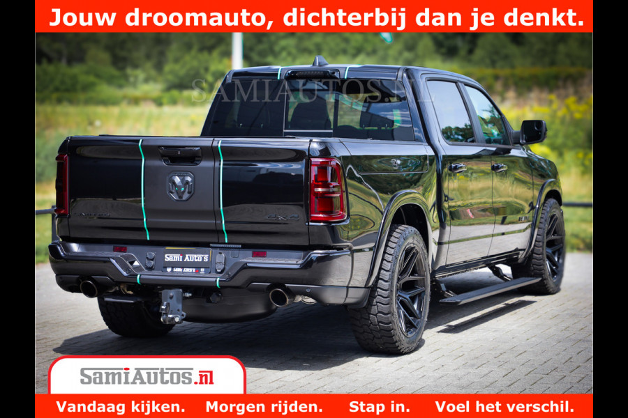 Dodge Ram 1500 Limited Night High Output 540HP 706Nm | Massage + Full Option | De Meest Luxe en Volle Pick-Up in zijn Klasse | Comfortabele Dubbele Cabine met Royale 5 Zitplaatsen | BPM vrij | Nu Leverbaar uit Voorraad | Voorraad Nr 2320 - 5138
