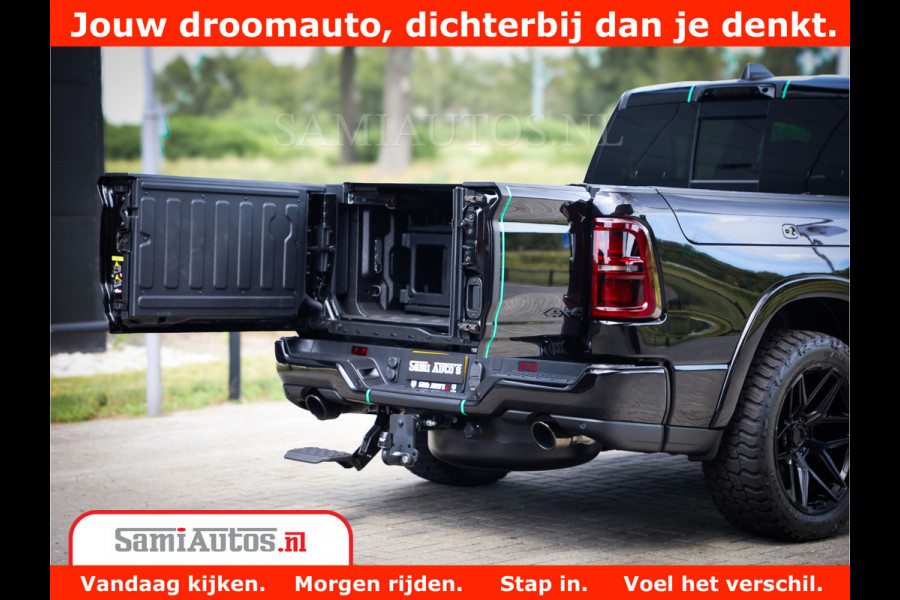 Dodge Ram 1500 Limited Night High Output 540HP 706Nm | Massage + Full Option | De Meest Luxe en Volle Pick-Up in zijn Klasse | Comfortabele Dubbele Cabine met Royale 5 Zitplaatsen | BPM vrij | Nu Leverbaar uit Voorraad | Voorraad Nr 2320 - 5138