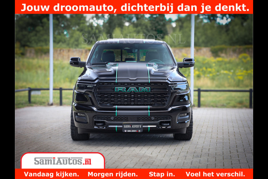 Dodge Ram 1500 Limited Night High Output 540HP 706Nm | Massage + Full Option | De Meest Luxe en Volle Pick-Up in zijn Klasse | Comfortabele Dubbele Cabine met Royale 5 Zitplaatsen | BPM vrij | Nu Leverbaar uit Voorraad | Voorraad Nr 2320 - 5138