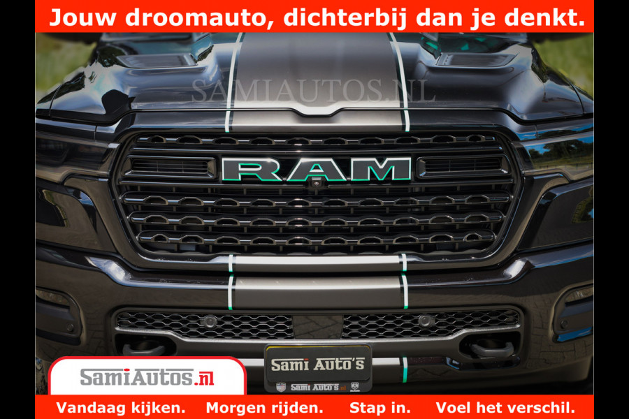 Dodge Ram 1500 Limited Night High Output 540HP 706Nm | Massage + Full Option | De Meest Luxe en Volle Pick-Up in zijn Klasse | Comfortabele Dubbele Cabine met Royale 5 Zitplaatsen | BPM vrij | Nu Leverbaar uit Voorraad | Voorraad Nr 2320 - 5138
