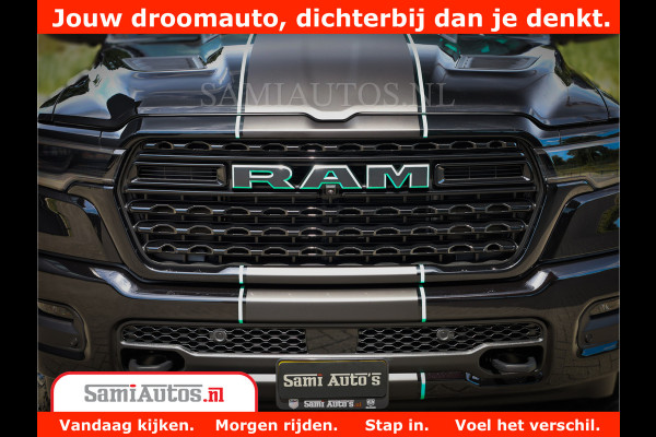 Dodge Ram 1500 Limited Night High Output 540HP 706Nm | Massage + Full Option | De Meest Luxe en Volle Pick-Up in zijn Klasse | Comfortabele Dubbele Cabine met Royale 5 Zitplaatsen | BPM vrij | Nu Leverbaar uit Voorraad | Voorraad Nr 2320 - 5138