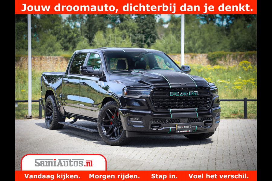 Dodge Ram 1500 Limited Night High Output 540HP 706Nm | Massage + Full Option | De Meest Luxe en Volle Pick-Up in zijn Klasse | Comfortabele Dubbele Cabine met Royale 5 Zitplaatsen | BPM vrij | Nu Leverbaar uit Voorraad | Voorraad Nr 2320 - 5138