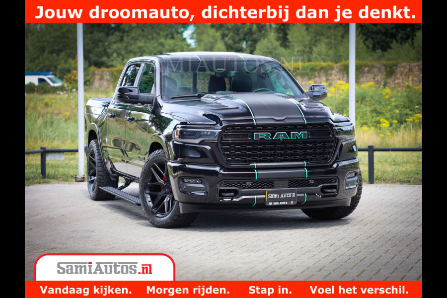 Dodge Ram 1500 Limited Night High Output 540HP 706Nm | Massage + Full Option | De Meest Luxe en Volle Pick-Up in zijn Klasse | Comfortabele Dubbele Cabine met Royale 5 Zitplaatsen | BPM vrij | Nu Leverbaar uit Voorraad | Voorraad Nr 2320 - 5138