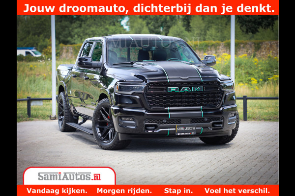 Dodge Ram 1500 Limited Night High Output 540HP 706Nm | Massage + Full Option | De Meest Luxe en Volle Pick-Up in zijn Klasse | Comfortabele Dubbele Cabine met Royale 5 Zitplaatsen | BPM vrij | Nu Leverbaar uit Voorraad | Voorraad Nr 2320 - 5138