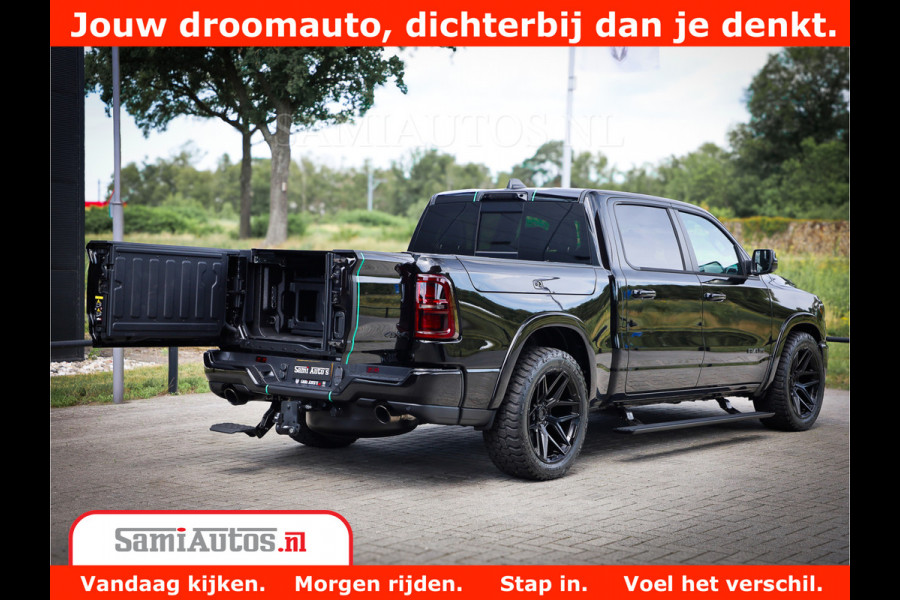 Dodge Ram 1500 Limited Night High Output 540HP 706Nm | Massage + Full Option | De Meest Luxe en Volle Pick-Up in zijn Klasse | Comfortabele Dubbele Cabine met Royale 5 Zitplaatsen | BPM vrij | Nu Leverbaar uit Voorraad | Voorraad Nr 2320 - 5138