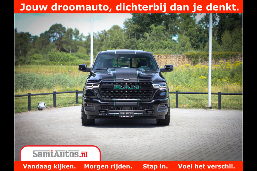 Dodge Ram 1500 Limited Night High Output 540HP 706Nm | Massage + Full Option | De Meest Luxe en Volle Pick-Up in zijn Klasse | Comfortabele Dubbele Cabine met Royale 5 Zitplaatsen | BPM vrij | Nu Leverbaar uit Voorraad | Voorraad Nr 2320 - 5138