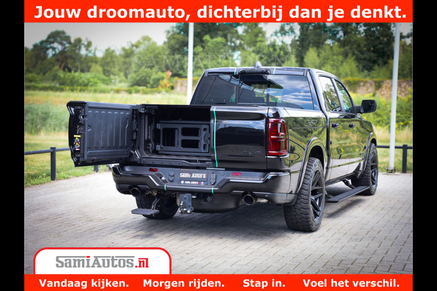 Dodge Ram 1500 Limited Night High Output 540HP 706Nm | Massage + Full Option | De Meest Luxe en Volle Pick-Up in zijn Klasse | Comfortabele Dubbele Cabine met Royale 5 Zitplaatsen | BPM vrij | Nu Leverbaar uit Voorraad | Voorraad Nr 2320 - 5138