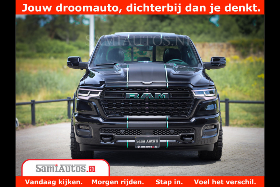 Dodge Ram 1500 Limited Night High Output 540HP 706Nm | Massage + Full Option | De Meest Luxe en Volle Pick-Up in zijn Klasse | Comfortabele Dubbele Cabine met Royale 5 Zitplaatsen | BPM vrij | Nu Leverbaar uit Voorraad | Voorraad Nr 2320 - 5138
